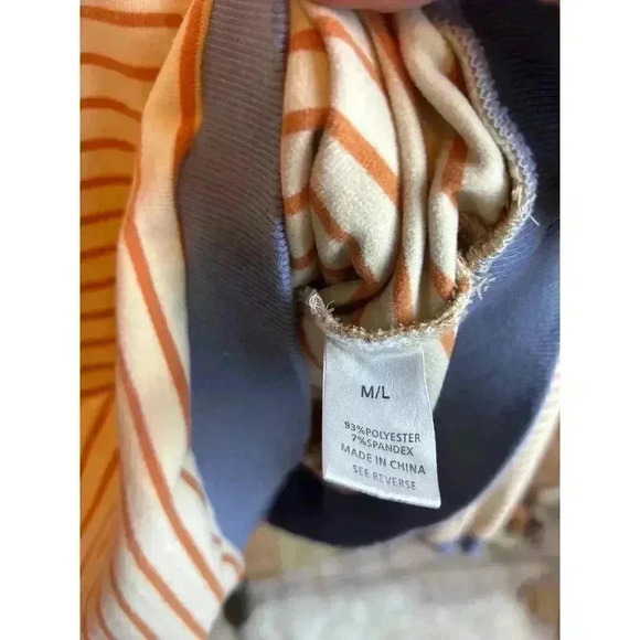 Wishlist Striped Crewneck Velour Sweatshirt Women's Size M/L - Picture 5 of 7